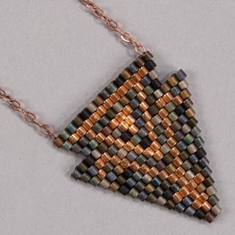 Large Delica Pennant Necklace Scribe